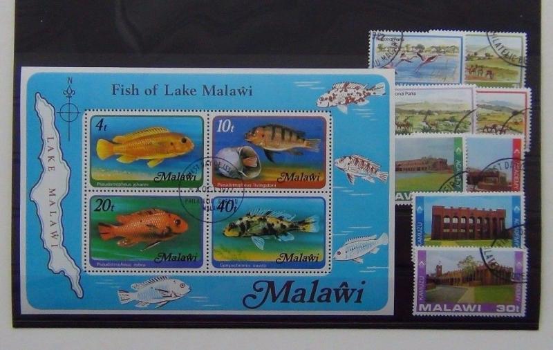 Malawi 1977 Fish Miniature sheet 1982 Parks 1982 Academy sets Fine Used