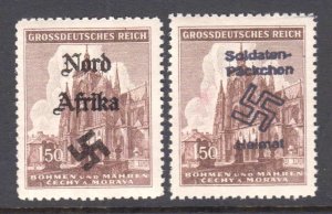 BOHEMIA & MORAVIA DIFFERENT NORD AFRIKA MORE FELDPOST LOCAL OVERPRINT OG NH VF 