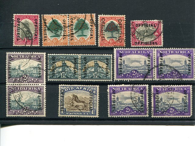 South Africa lot of Officials  Used  VF   - Lakeshore Philatelics
