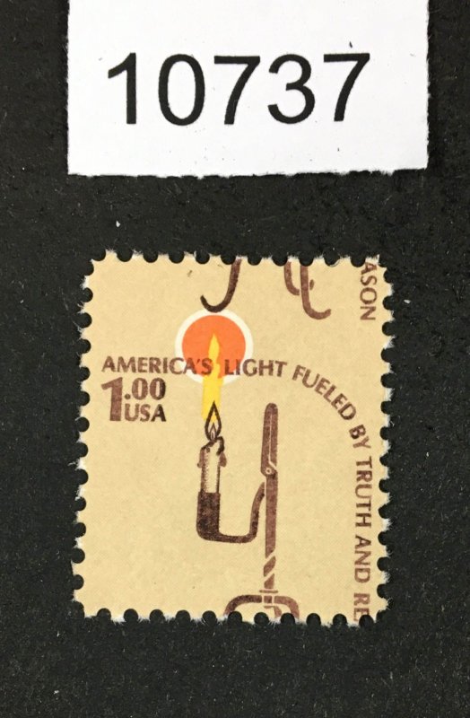 US STAMPS # 1610 VAR. MINT OG NH MISPERF+CANDLE HOLDER & TEXT SHIFT LOT #10737