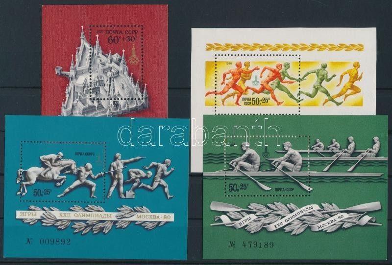 USSR stamp 1976-1980 4 diff Olympics blocks MNH Mi 117, 121, 127, 144 WS234358