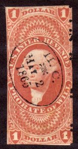 MALACK R76c Fine, S-O-N hand stamp cancel, cut perfs w5620