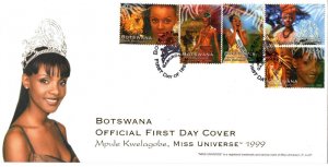 Botswana - 1999 Miss Universe FDC SG 905-909