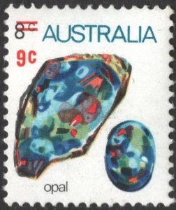 Australia SC#580 9¢ Surcharge on 8¢ Opal (1974) MNH