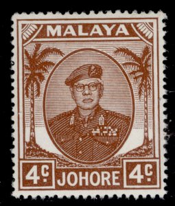 MALAYSIA - Johore GVI SG136, 4c brown, NH MINT.