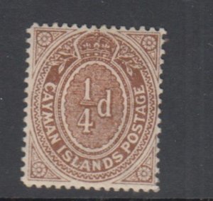 CAYMAN ISLANDS # 31 Mint hinge remnant - S.G. # 38a- Grey Brown