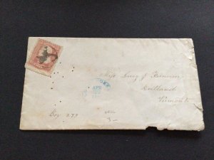 United States 1867 George Washington with Grill stamps cover Ref 59392