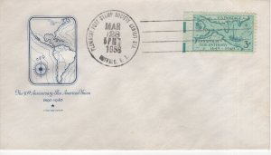 50TH ANNIVERSARY PAN AMERICAN UNION,  BUFFLAO, NY  1958  FDC15708