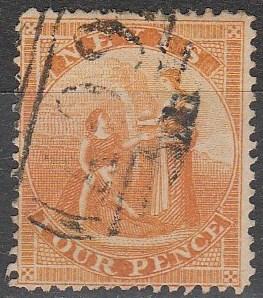 Nevis #10 F-VF  Used CV $25.00 (A16729)