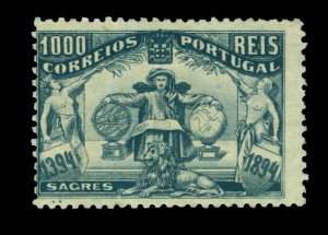 PORTUGAL 1894  Prince Henry the Sailor  1000r gray black Scott # 109 mint MH