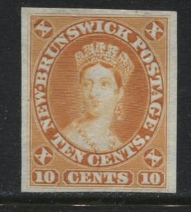 New Brunswick 1860 10 cents Plate Proof in orange (JD)