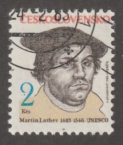 Czechoslovakia, stamp, Scott# 2446, cto, hinged, Martin Luther, #2446