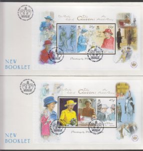 Isle of Man -  2002  Golden Jubilee Booklet Panes  set of 5  FDC