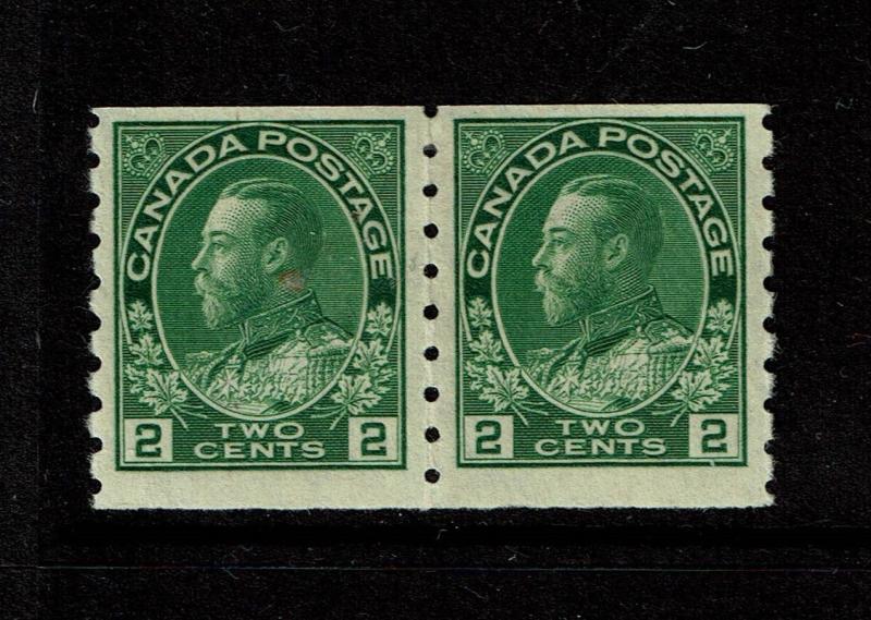 Canada SC 128 Pair Mint Light Hinged / Tiny Dry Gum Spot on Left Stamp - S3506