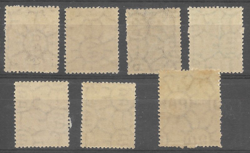 ARGENTINA 1921 Gral San Martin Military Set of 7 stamps Mint NH WMK 90 Sun RA