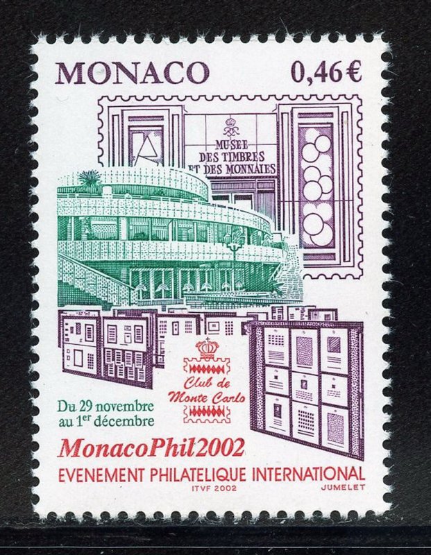 Monaco 2255 MNH, MonacoPhil, Intl. Philatelic Exposition Issue from 2002.