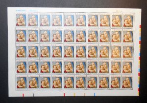 1990 Christmas Madonna Antonello Sc 2514 25c mint sheet of 50 MNH -Typical