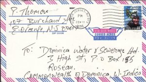 1996, East Orange, NJ to Roseau, Dominica, Airmail, See Remark (37398)