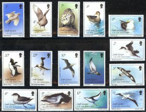 South Georgia Sc# 109-123 MNH 1987 Birds