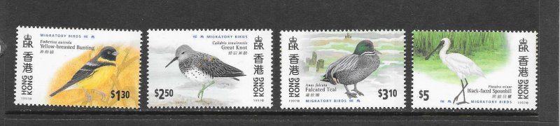 BIRDS - HONG KONG #784-87  MNH