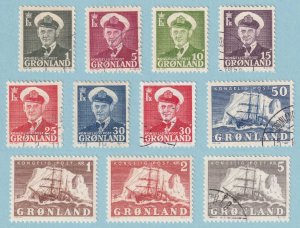 GREENLAND 28 - 38  MINT HINGED OR USED COMPLET SET - NO FAULTS VERY FINE! - R493