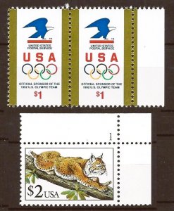 United States #2482 & 2539 Pair OGNH -