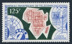 Chad C82, MNH. Michel 386. Pan-African telecommunications system, 1971. Map.