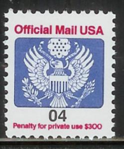 O146 F-VF MNH 4 cent Official Mail single stamp   [Inv2]