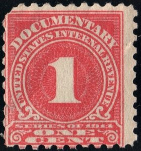 R207 1¢ Documentary Stamp (1914) MNH/Creased
