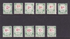 New Zealand 1899 Sc J1-J11 set of 11 MH