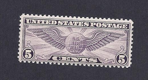 C16 5c Winged Globe VF/MNH/OG scv $8.00