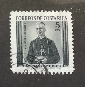 Costa Rica 1963  Scott RA19 used- 5c, Christmas, Monsenor Ruben Odio Herrera