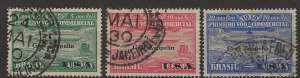 Brazil 1930, Scott 4CL8-4CL10, Zeppelin Semi-Official Airmails, used