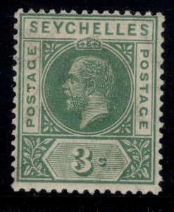 SEYCHELLES GV SG72, 3c green, M MINT.