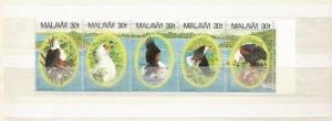 MALAWI SCOTT 418 MNH STRIP OF 5 SCV $17