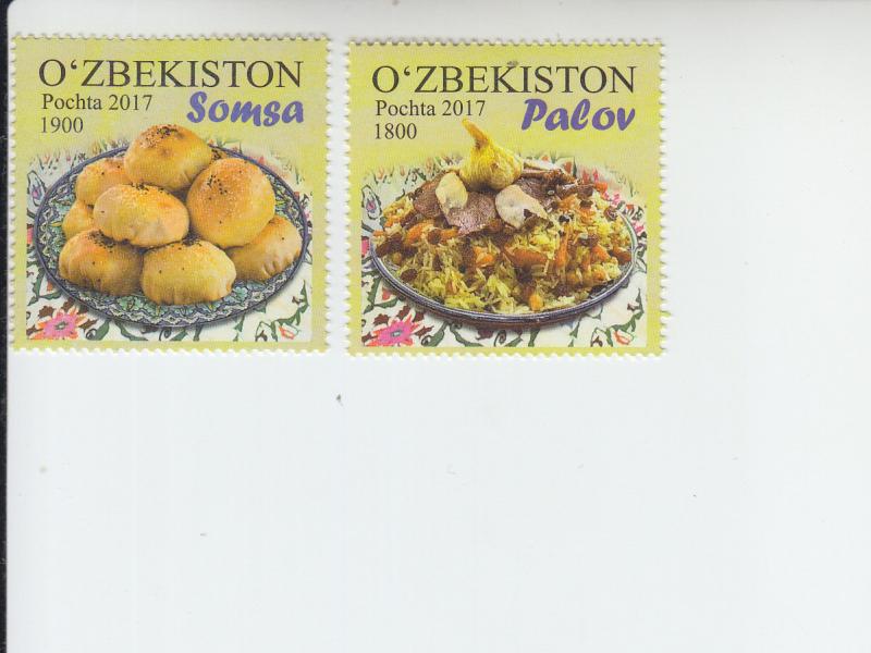 2018 Uzbekistan National Cuisine (2) (Scott 843-44) MNH