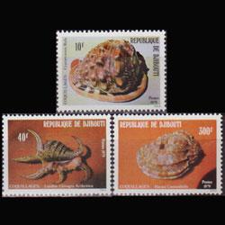 DJIBOUTI 1979 - Scott# 506-8 Seashells Set of 3 NH