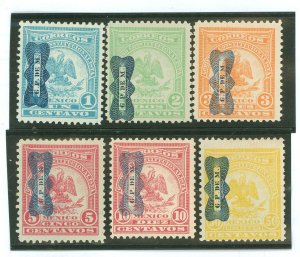 Mexico #566-570/572 Unused Single