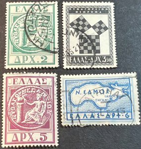 GREECE # 582-585-USED---COMPLETE SET---1955(LOTB)