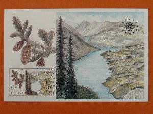 lake mountains national park European Found for Nature maximum card Yugoslavia