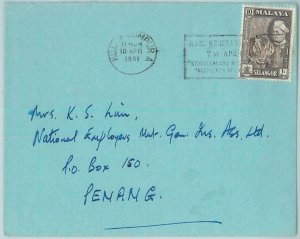 67382 - MALAYA Selangor - Postal History -   COVER  to PENANG 1961 - TIGERS