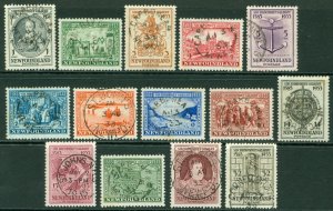 SG 236-249 Newfoundland 1933. 1c-32c set of 14. Very fine used CAT £275