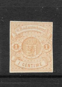 LUXEMBOURG  1859-64  1c  ARMS   MNG IMPERF SIGNED  Sc 4