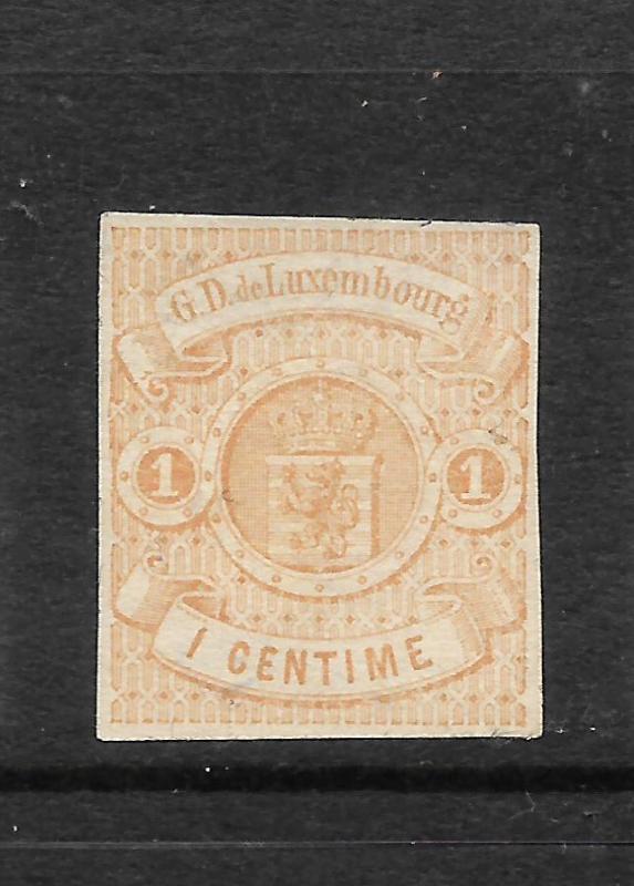 LUXEMBOURG  1859-64  1c  ARMS   MNG IMPERF SIGNED  Sc 4