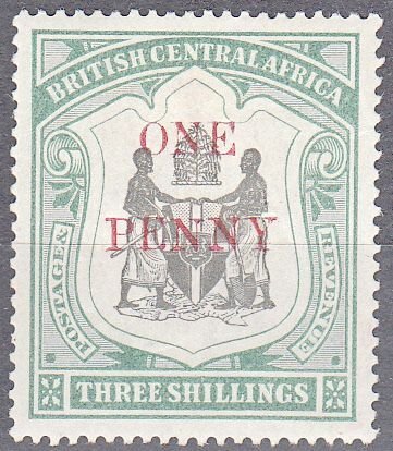 british central africa  scott no 57  mh