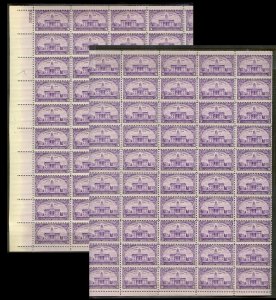 UNITED STATES (50) Complete Sheets Stamps ALL Mint Never Hinged FV=$99+