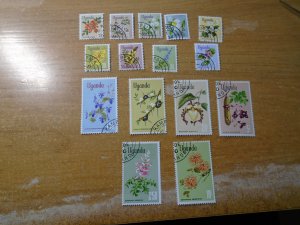 Uganda  #  115-29  used   Flowers