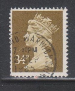 Great Britain,  34p Machin,   (SC# MH149) Used