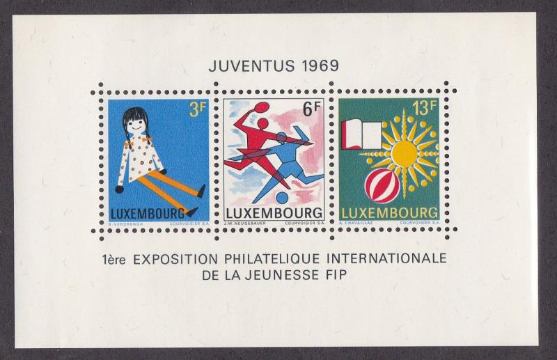 Luxembourg # 474, Juventus Philatelic Exhibition with Ticket,  NH, 1/2 Cat.