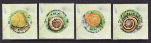 Pitcairn Is.-Sc#707-10-unused NH set-Snails-2010-